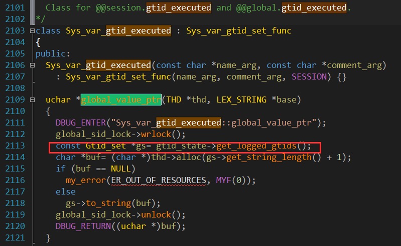 5.6 select @@global.gtid_executed