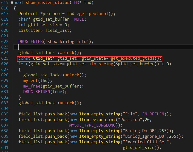 5.7 show master status